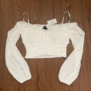 Windsor white off shoulder corset top